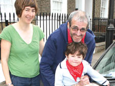 Sophie Perkins and Alister Campbell with their five-year-old son Archie