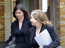 Dr Yvonne Pambakian, left, and Dr Arpi Matossian-Rogers after the day-long inquest into the death of Yolanda Cox