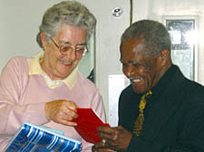 Jerry Williams with Wendy Munro, a Kentish Town Community Centre committee member