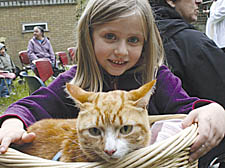 Five-year-old Freya Drake with Tiger Star 