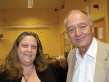 Mr Livingstone is pictured with Labour council candidate Larraine Revah