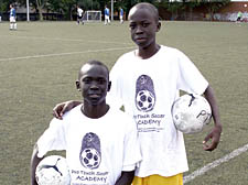 Young stars: Daniel Isiagi, 16, and Andrew Okiring, 13