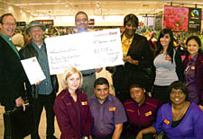 Back row from left: CLCC trust secretary Reverend Roger Scopes, centre co-ordinator Bruce Howard Bayley, Sainsbury&rsquo;s manager Andy Long, counsellor Susan Banya-Legg and Sainsbury&rsquo;s employees Bhavini Vaghela and Maiya Maharajan. Front row: Sainsbury&rsquo;s emplo