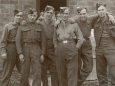 Peter Richards, Right, with Comrades at a West London barracks in 1943 