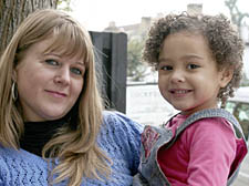 Michelle Traverse with three-year-old daughter Tianna