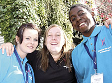 Working in partnership: Louise, Lucy and Ashley