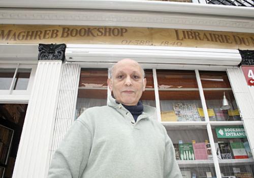 Mohamed Ben-Madani outside his Maghreb book store in Bloomsbury