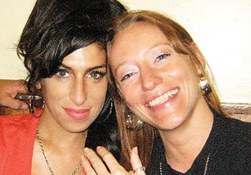 Good Mixer owner Sarah Hurley with Amy Winehouse