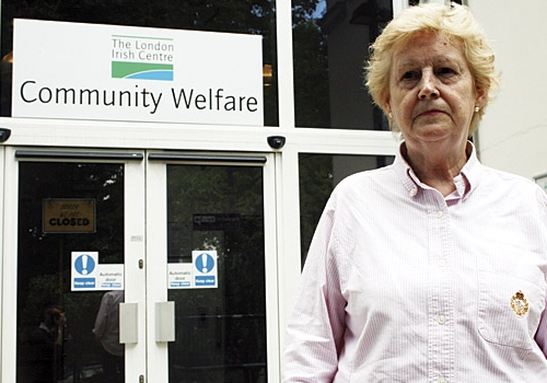 Outreach worker Phyllis Morgan at the Irish Centre in Camden Square