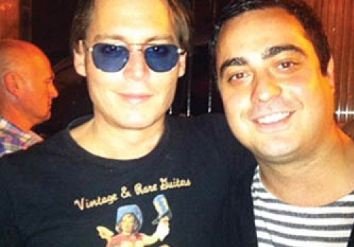 Johnny Depp with Bar Solo manager Lee Owens last Friday night