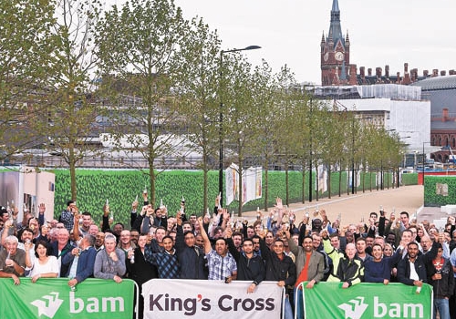 Workers who have been involved in creating the new King’s Cross streets
