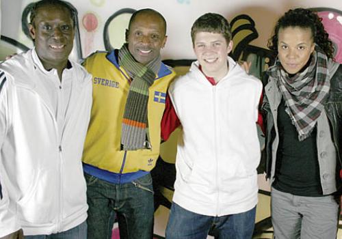 From left, Charles Browne, Andy Abraham, Leo Childs and Ms Dynamite