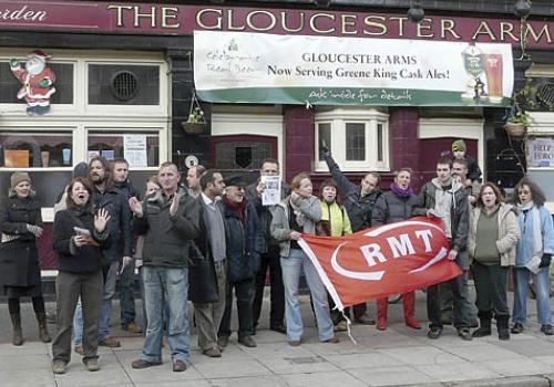 Scene outside the pub