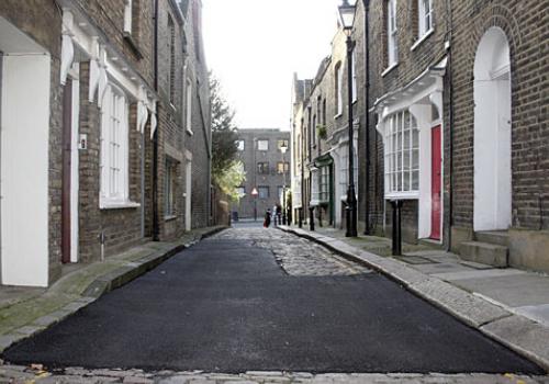 Tarmac was laid in Little Green Street last week