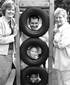 Non-identical twins Joan Williamson and Jean Sussex at Edith Neville