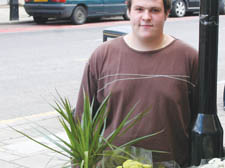 Anthony Debono at his successful flower stall on Story Street, Barnsbury 