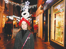 Nine-year-old Sasha Velody was among those who watched as the the Passage was lit-