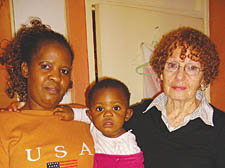 Tenants Pat Briggs and Maria Gezi, with baby Abigail 