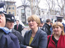 Home Secretary Jacqui Smith in Upper Street with Emily Thornberry