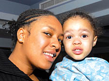Melissa Joseph-Lawrence, who took part in the Soundtracks project, with her son Tyreece