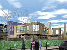 Artist's impression of how Hugh Myddelton School will look after works are completed 