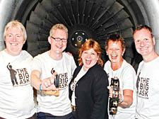 The Aviators, from left, Ian Cawsey (Labour), Lembit Opik (Lib Dem), Emily Thornberry (Labour), Anne Milton (Conservative) and the only MP to have played on Top of the Pops, ex-Runrig band member Peter Wishart (SNP)
