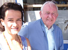 Cllr Catherine West and George Durack at Metro Caf 