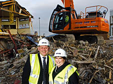 On site: Terry Stacy and HFI board director Theresa Coyle