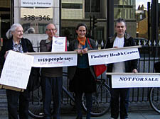 Campaigners outside Islington PCT offices earlier this month
