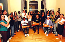 The full choir get ready for this weekend&rsquo;s event