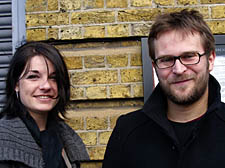 Alison Walsingham and Anthony Ferguson outside the former antique arcade