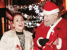 Jaime Winstone with Father Christmas