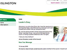 Council leader James Kempton's blog that died