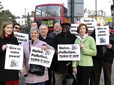 Residents and Islington councillors at the Holloway Road (Nags Head) bus stand