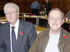 Objectors Roger Fowler and Cllr John Tomlinson at Islington Town Hall on Monday