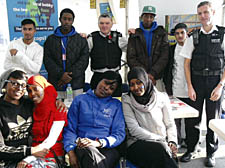 Officers from Barnsbury Safer Neighbourhoods team with the young people who participated in Kick Islamophobia