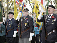 Members of Islington Veterans Association at the Islington Green service