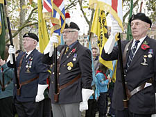 Members of Islington Veterans Association at the Islington Green service