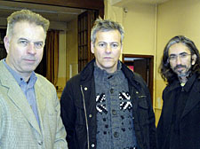 Cllr Paul Convery, film director and Arundel campaigner Anand Tucker, and Rupert Graves