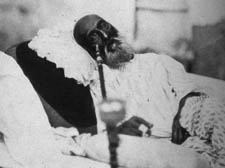 The deposed and broken emperor. This picture was taken at the emperor&rsquo;s show trial in Delhi before Zafar was transported to Rangoon.