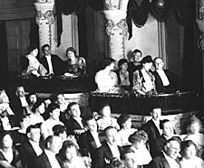 A music hall audience at the turn of the century