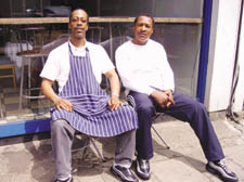 Desmond Riley, right, with Mr Cee’s owner, Charlton Chambers
