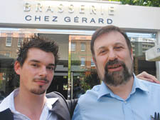 Chez Gérard manager Craig Teasdale with Brian Daniels 
