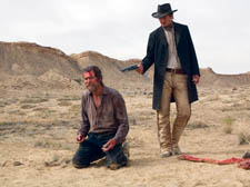 Union captain Pierce Brosnan at the mercy of Confederate colonel Liam Neeson in this Civil War Western 