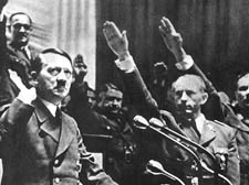 Hitler announces the German declaration of war on the US to the Reichstag in December 11, 1941
