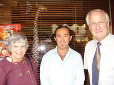 Wally and Janet Burgess with El Molino owner John Naccimento