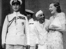 Mountabatten, Nehru and Countess Edwina 