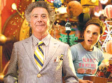 Dustin Hoffman in his weirdest role to date as Mr Magorium with “coy assistant” Natalie Portman 