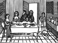 ‘A punk [prostitute] after supper’ – customers eating in a Jacobean brothel