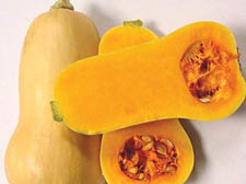 Butternut squash grows on a vine and has a sweet nutty taste